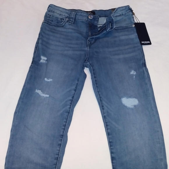 True Religion Women’s Halle Mr SN Destroy Medium Wash Jean's - Picture 10 of 12